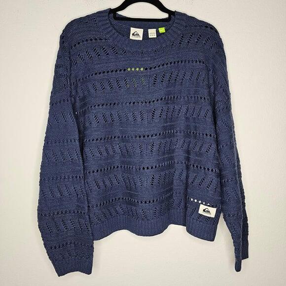 NWT Quiksilver Women's Blue/Sunset Landscape Sweater Size Medium - Picture 1 of 4